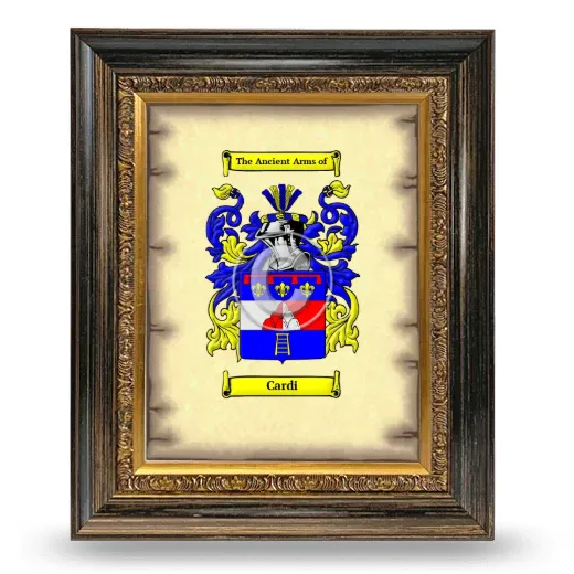 Cardi Coat of Arms Framed - Heirloom