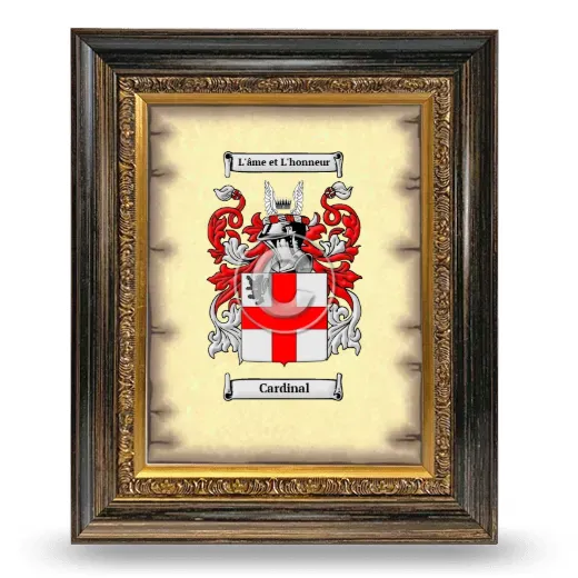 Cardinal Coat of Arms Framed - Heirloom