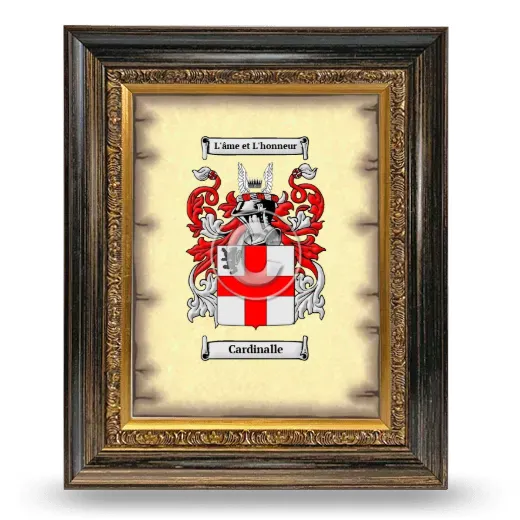 Cardinalle Coat of Arms Framed - Heirloom