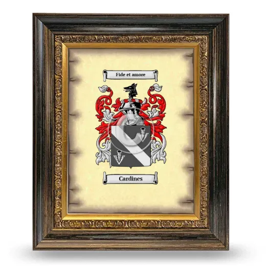 Cardines Coat of Arms Framed - Heirloom
