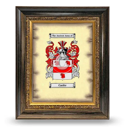 Carite Coat of Arms Framed - Heirloom