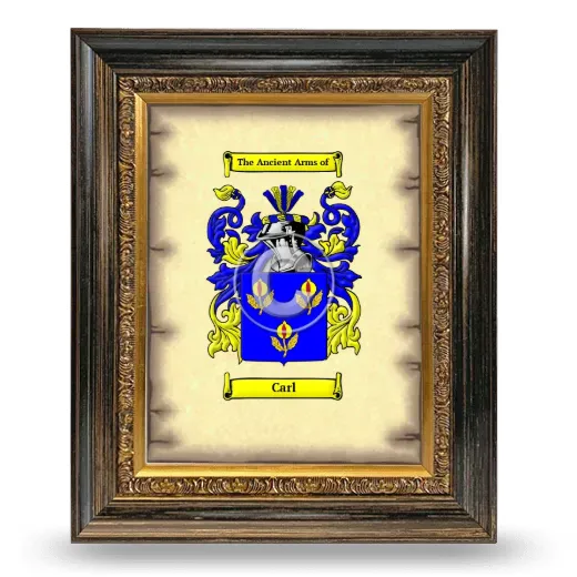 Carl Coat of Arms Framed - Heirloom