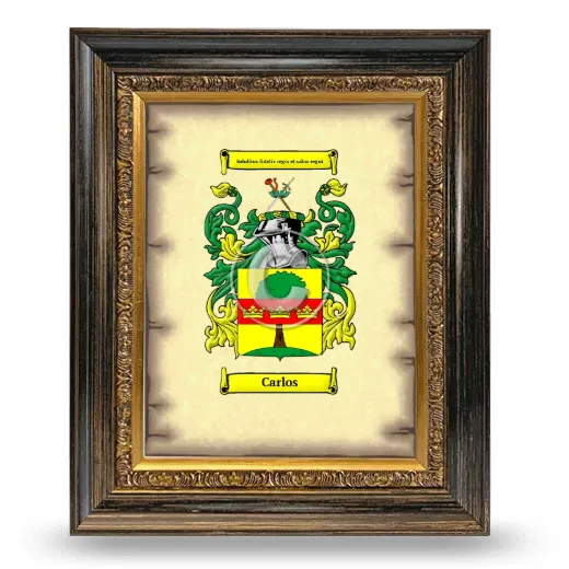 Carlos Coat of Arms Framed - Heirloom