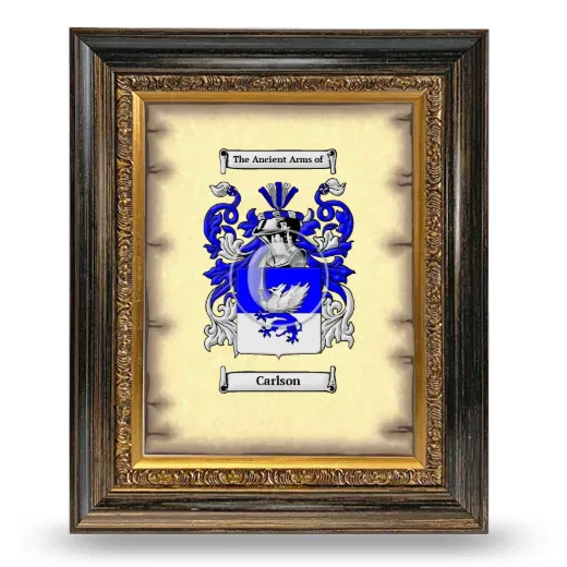 Carlson Coat of Arms Framed - Heirloom