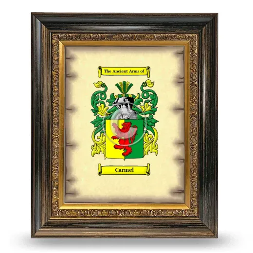 Carmel Coat of Arms Framed - Heirloom