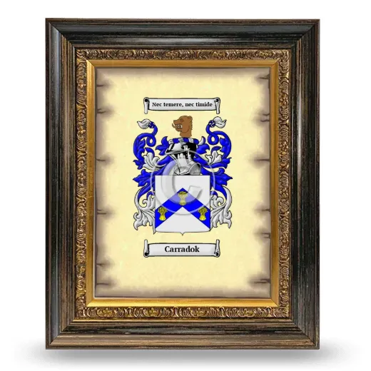 Carradok Coat of Arms Framed - Heirloom
