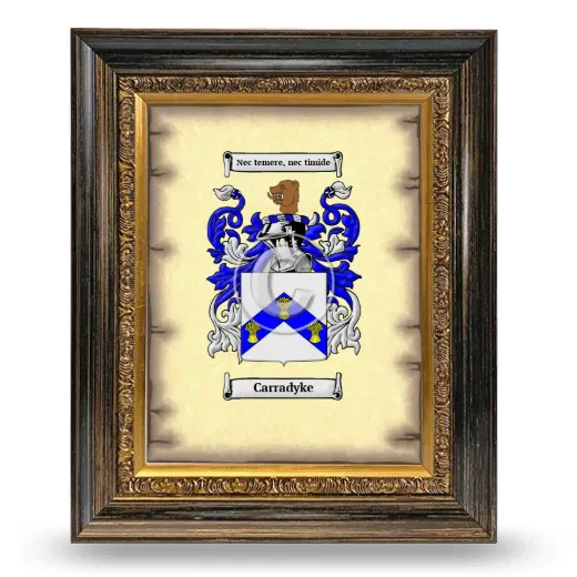 Carradyke Coat of Arms Framed - Heirloom