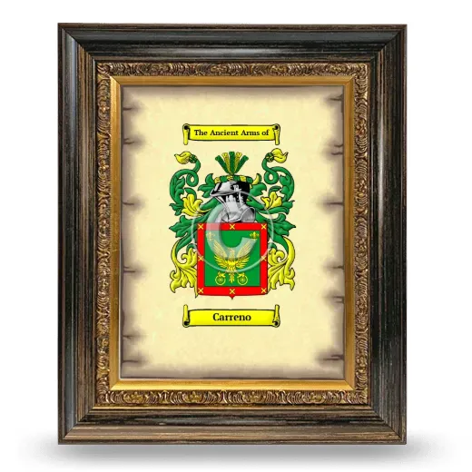 Carreno Coat of Arms Framed - Heirloom