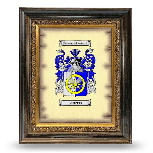 Carreras Coat of Arms Framed - Heirloom