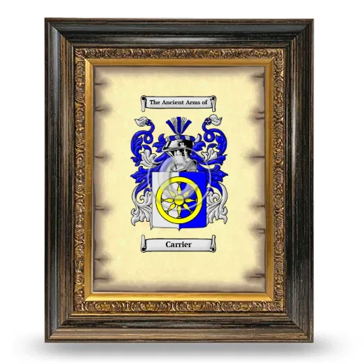 Carrier Coat of Arms Framed - Heirloom