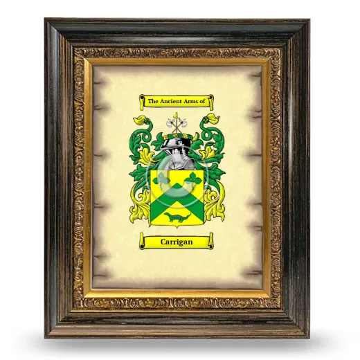 Carrigan Coat of Arms Framed - Heirloom