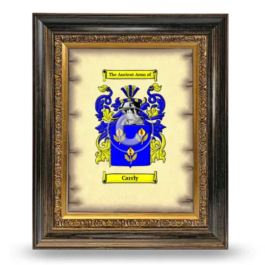 Carrly Coat of Arms Framed - Heirloom