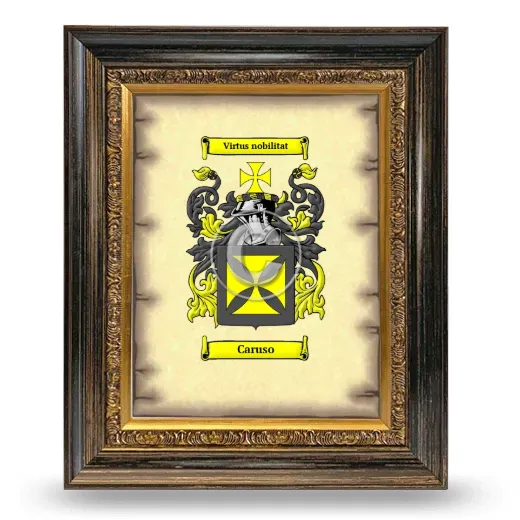 Caruso Coat of Arms Framed - Heirloom