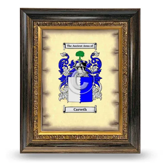 Carveth Coat of Arms Framed - Heirloom