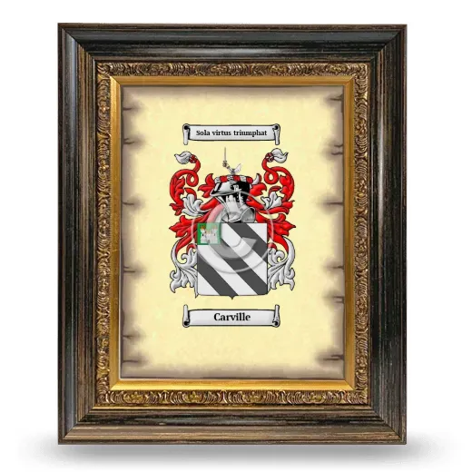 Carville Coat of Arms Framed - Heirloom