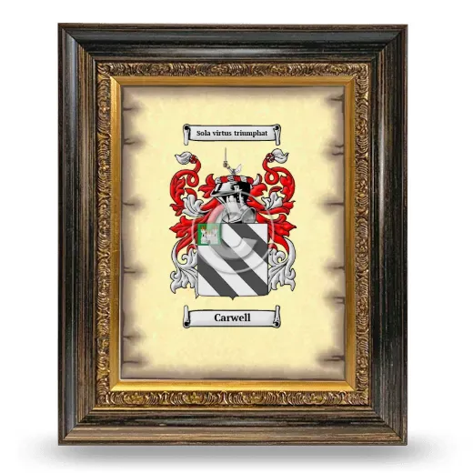 Carwell Coat of Arms Framed - Heirloom