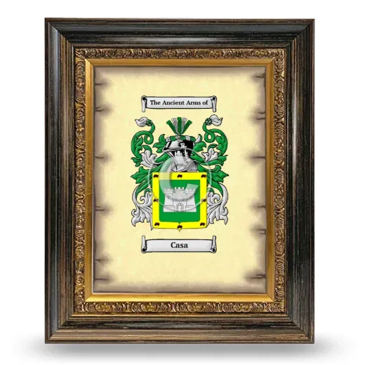 Casa Coat of Arms Framed - Heirloom