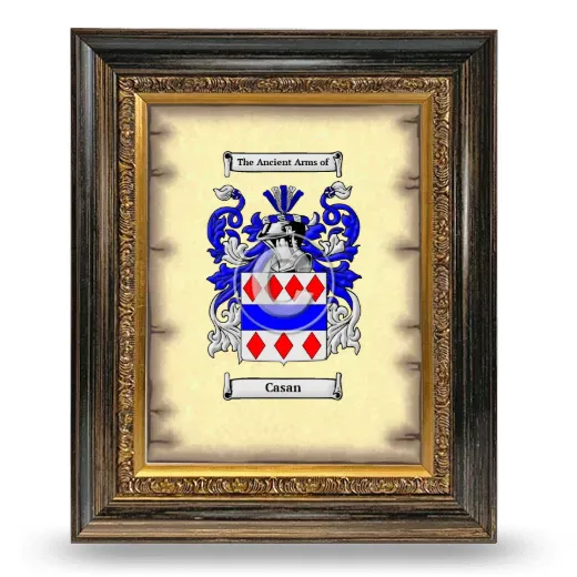 Casan Coat of Arms Framed - Heirloom