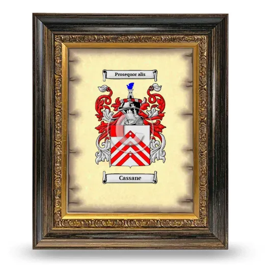 Cassane Coat of Arms Framed - Heirloom