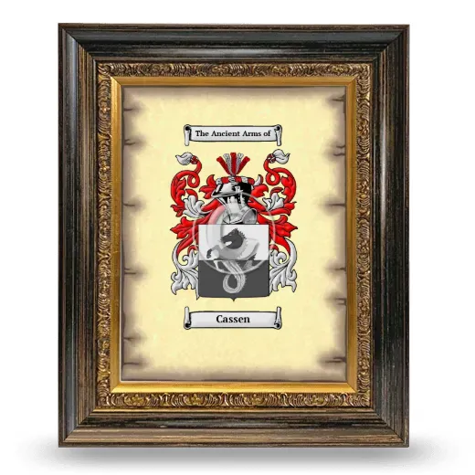 Cassen Coat of Arms Framed - Heirloom
