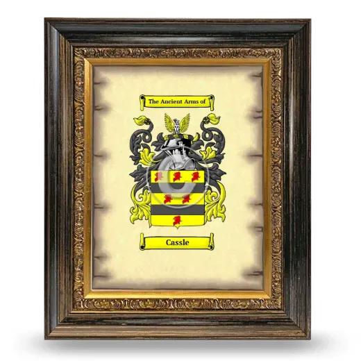Cassle Coat of Arms Framed - Heirloom