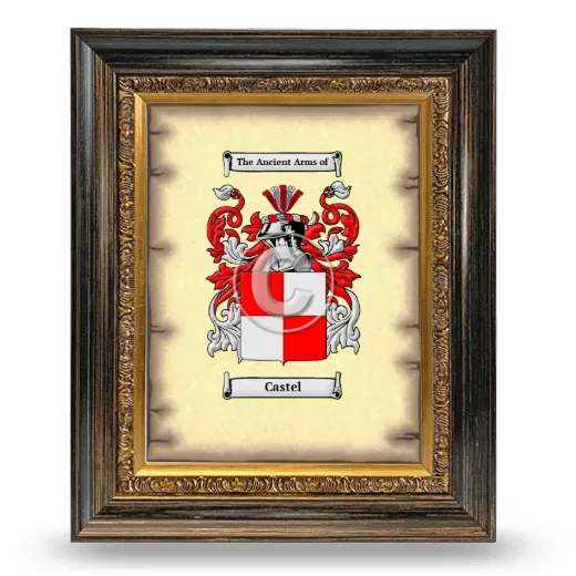 Castel Coat of Arms Framed - Heirloom