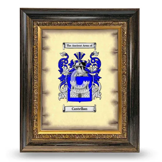 Castellan Coat of Arms Framed - Heirloom
