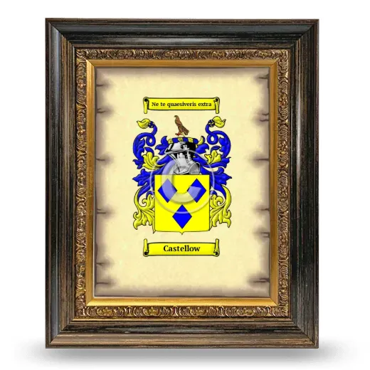 Castellow Coat of Arms Framed - Heirloom