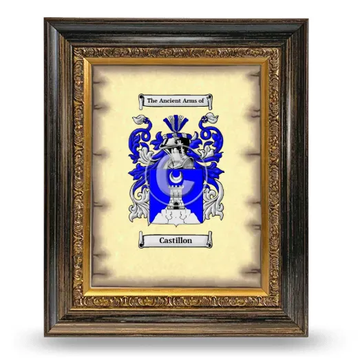 Castillon Coat of Arms Framed - Heirloom