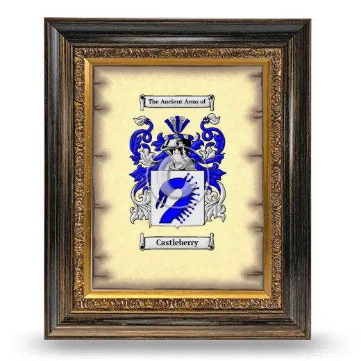 Castleberry Coat of Arms Framed - Heirloom