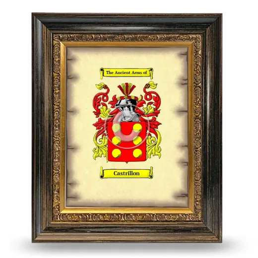 Castrillon Coat of Arms Framed - Heirloom
