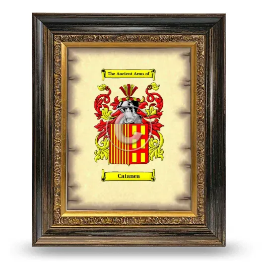 Catanea Coat of Arms Framed - Heirloom