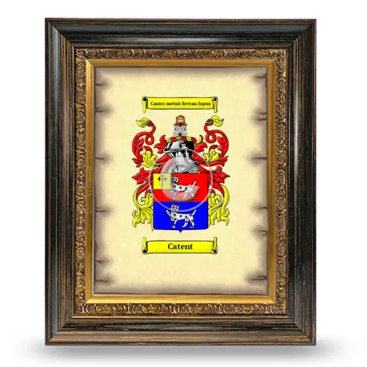 Catent Coat of Arms Framed - Heirloom