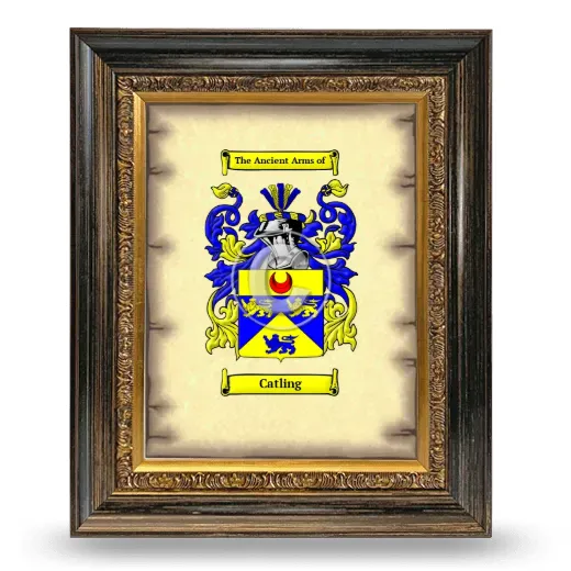 Catling Coat of Arms Framed - Heirloom