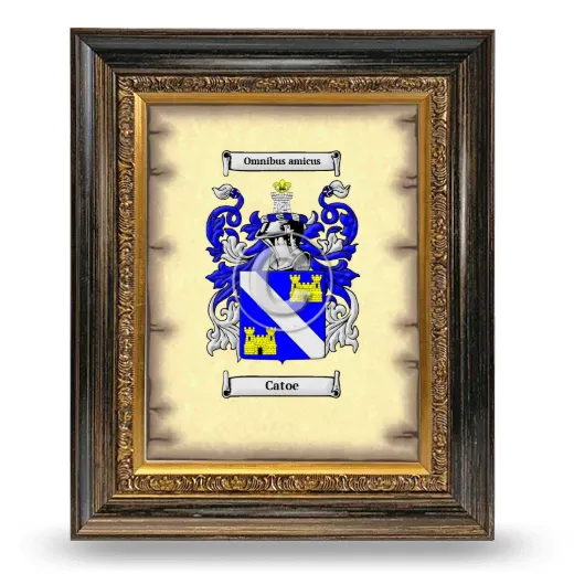 Catoe Coat of Arms Framed - Heirloom