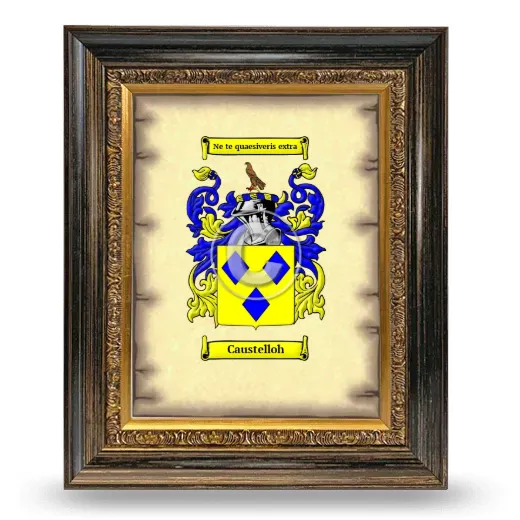 Caustelloh Coat of Arms Framed - Heirloom