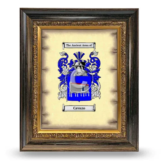Cavazo Coat of Arms Framed - Heirloom