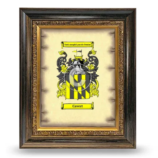 Cavert Coat of Arms Framed - Heirloom