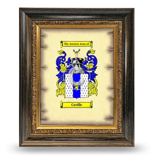Caville Coat of Arms Framed - Heirloom