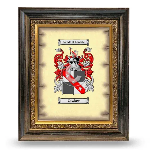 Cawlaw Coat of Arms Framed - Heirloom