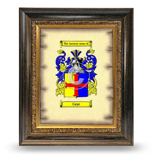 Caye Coat of Arms Framed - Heirloom