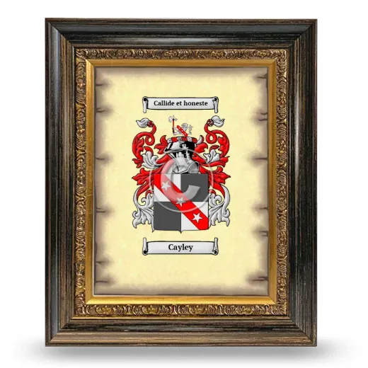 Cayley Coat of Arms Framed - Heirloom