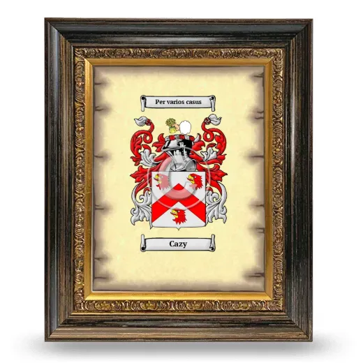 Cazy Coat of Arms Framed - Heirloom