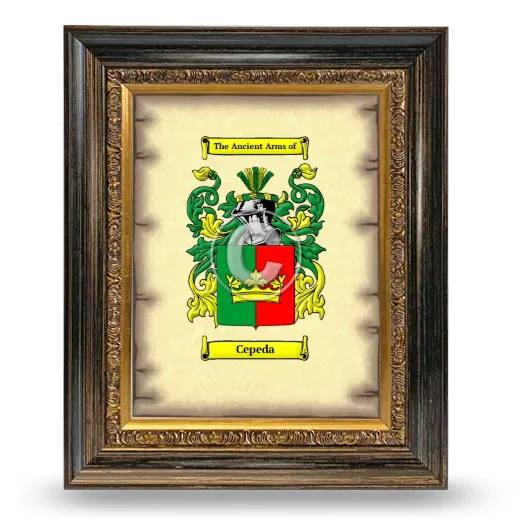 Cepeda Coat of Arms Framed - Heirloom
