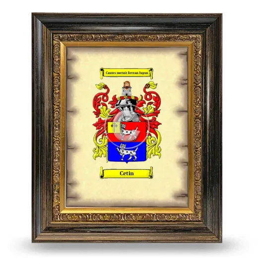 Cetin Coat of Arms Framed - Heirloom