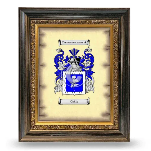Cetis Coat of Arms Framed - Heirloom