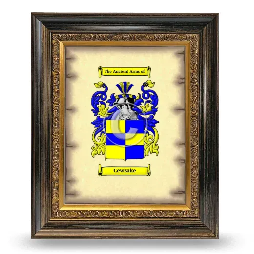 Cewsake Coat of Arms Framed - Heirloom