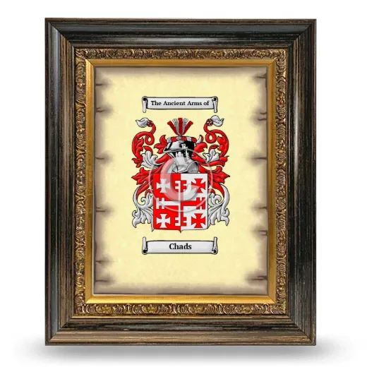 Chads Coat of Arms Framed - Heirloom