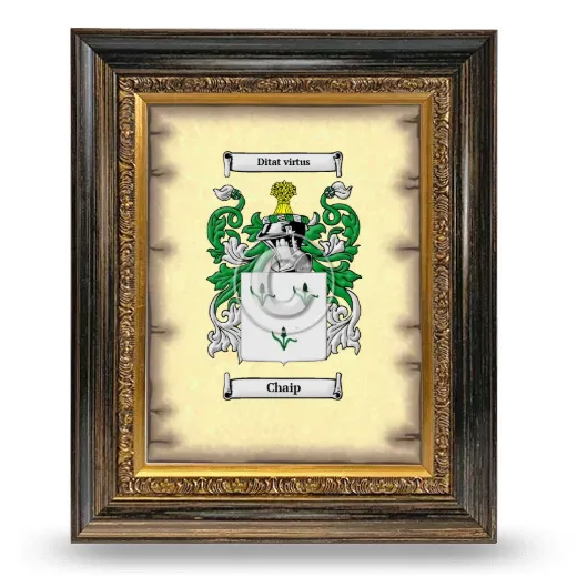Chaip Coat of Arms Framed - Heirloom