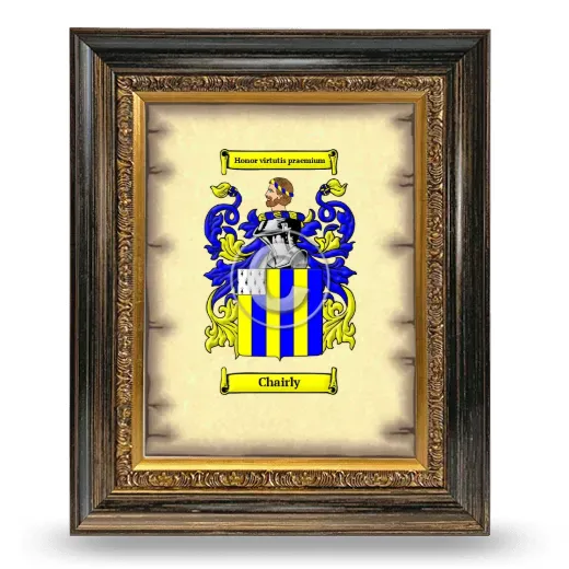 Chairly Coat of Arms Framed - Heirloom